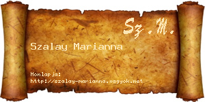 Szalay Marianna névjegykártya