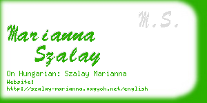 marianna szalay business card